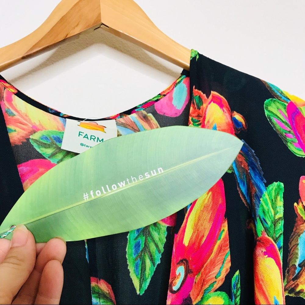 FARM Rio Anthropologie Cashew Print Wrap Dress - Picture 4 of 16